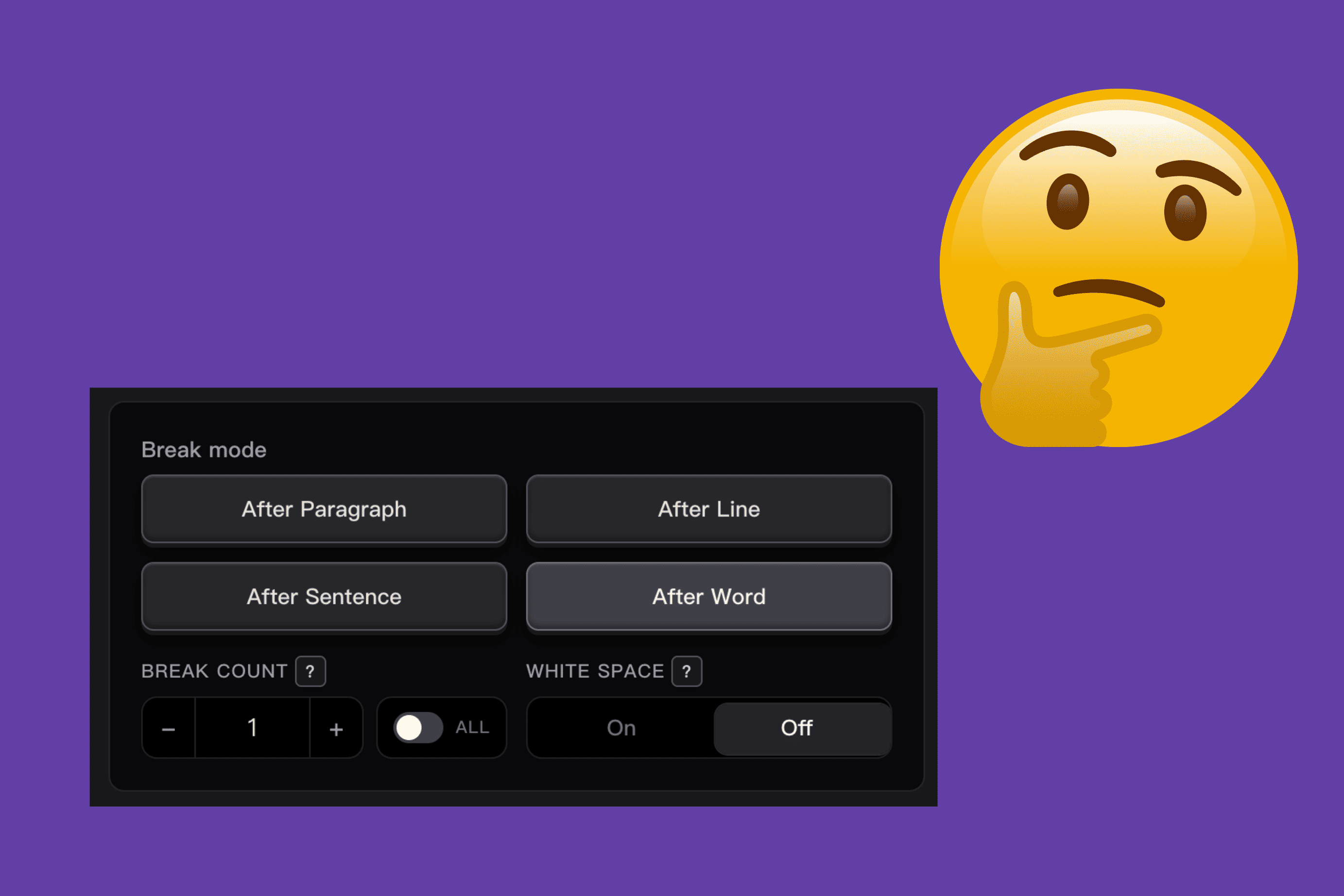 choose how to split text with Implay AI