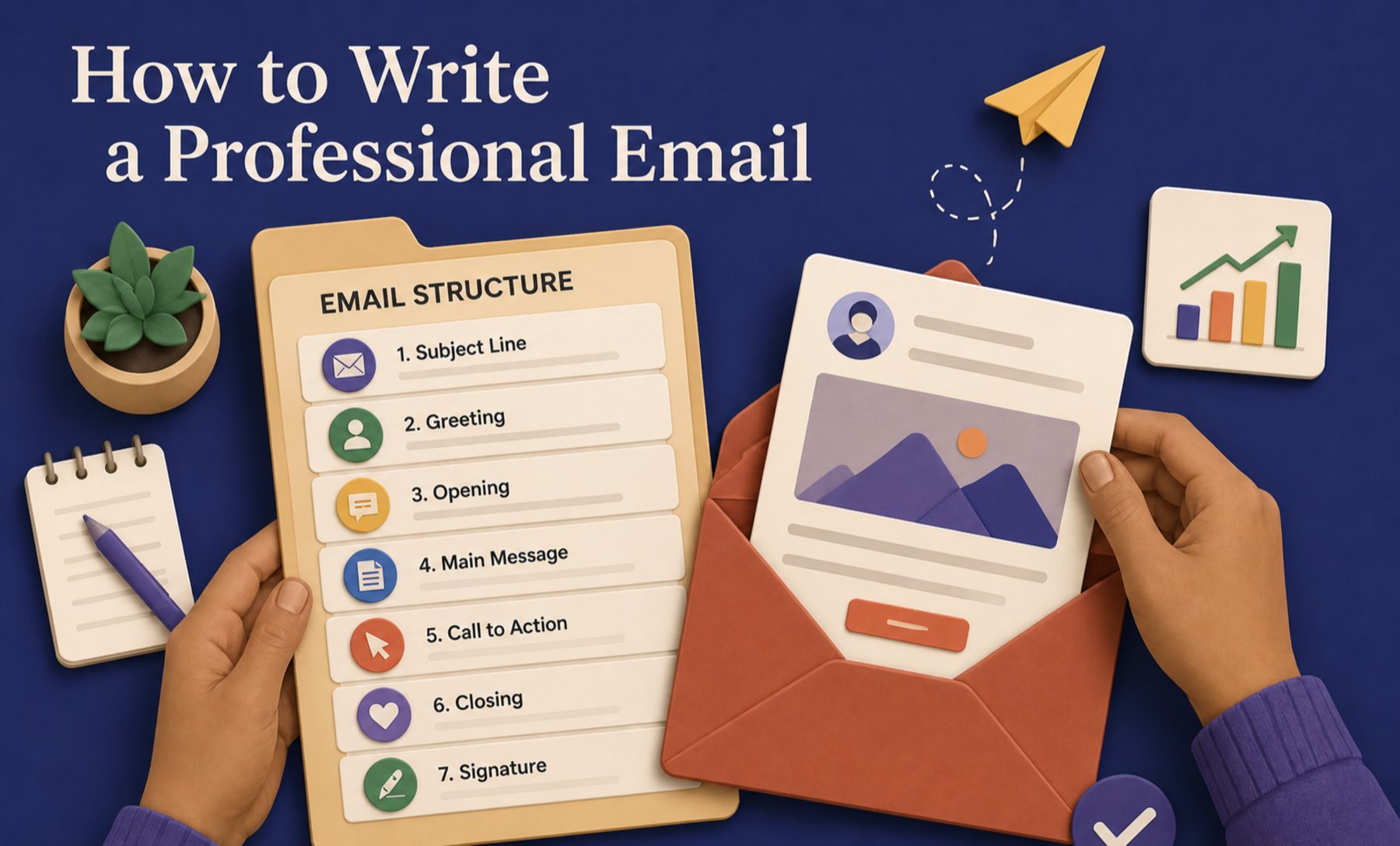 "How to Write a Marketing Email." — shown in an illustrative format.