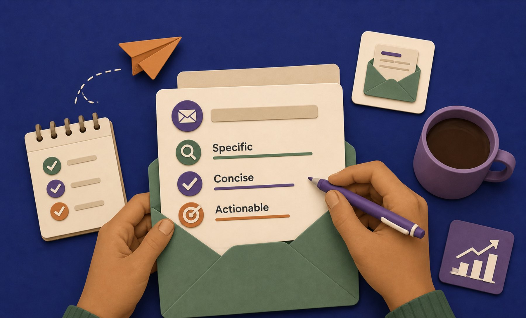 "How to Start With a Clear Email Subject Line." — shown in an illustrative format.