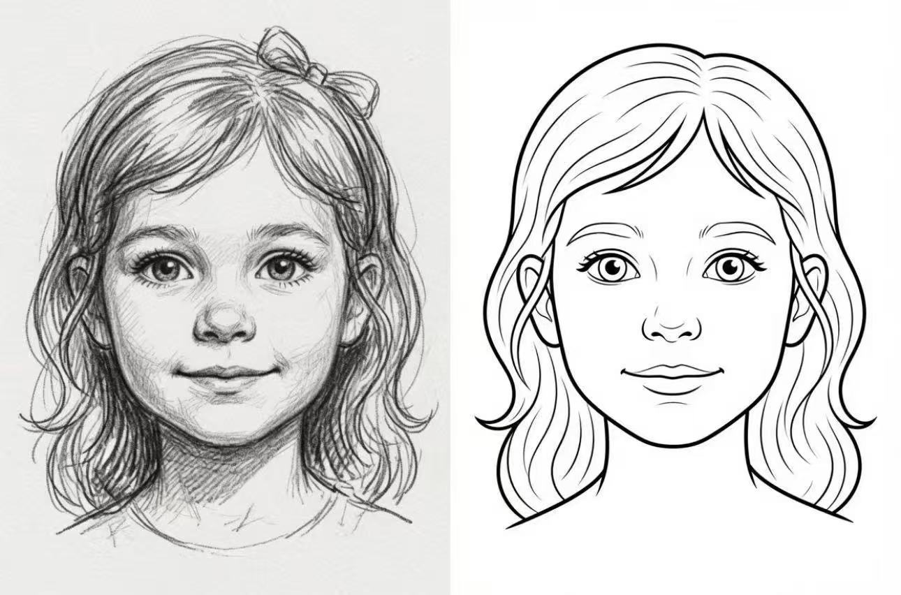 Sketch vs Line Art, the comparison of output appearance