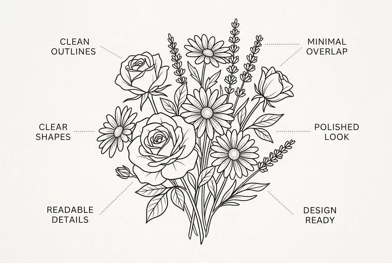 The characteristics of a line art image