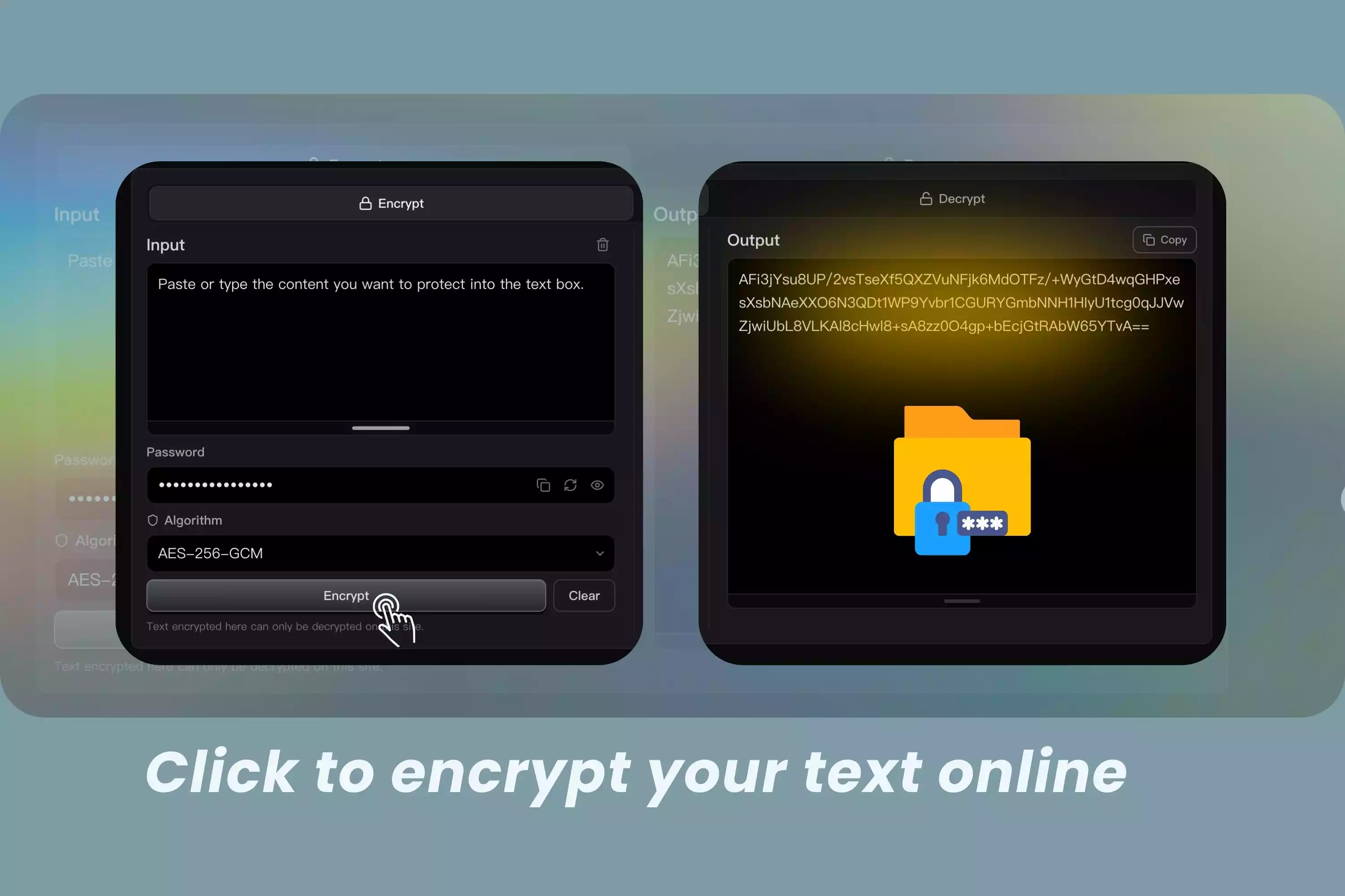 Encrypt text online instantly using browser-based encryption