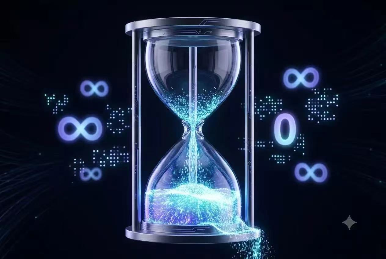 Glowing hourglass representing fast sketch generation