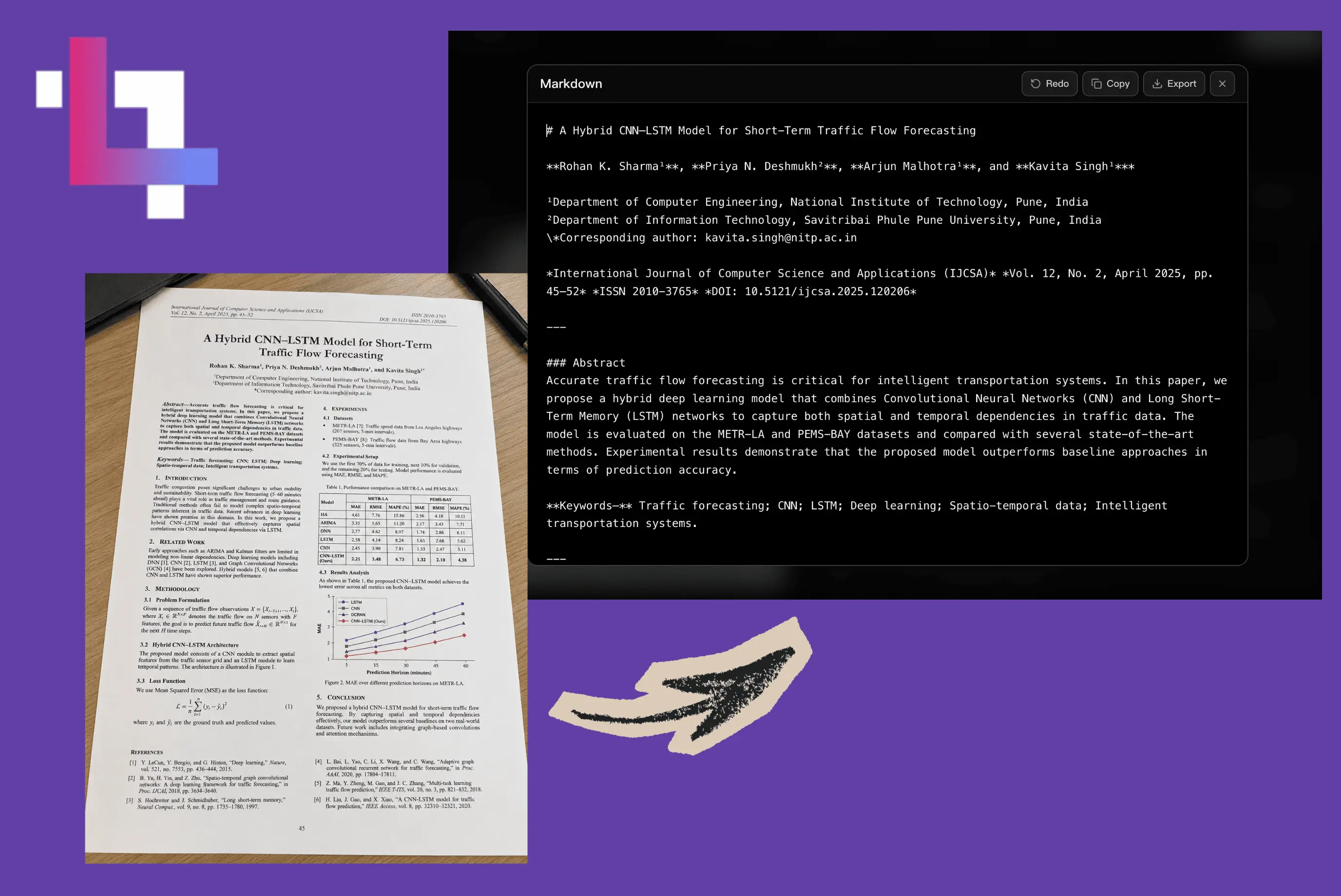 Image to Markdown tool preview for extracting structured markdown from images