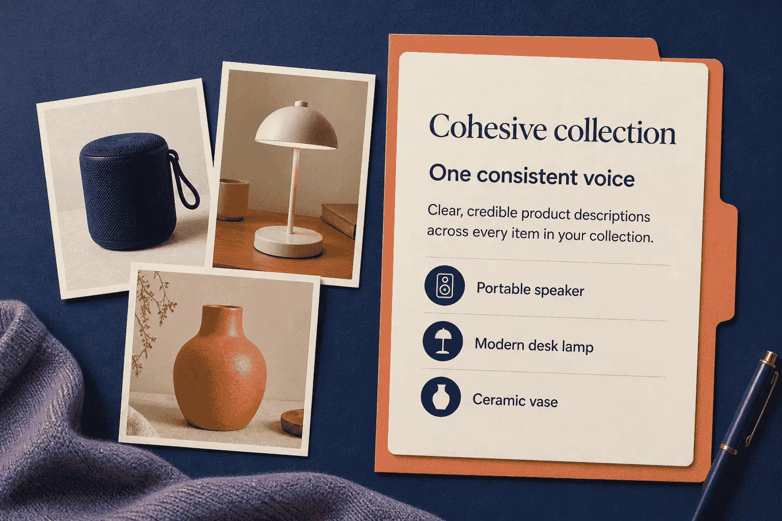 A diverse product collection presented with one consistent and credible brand voice.